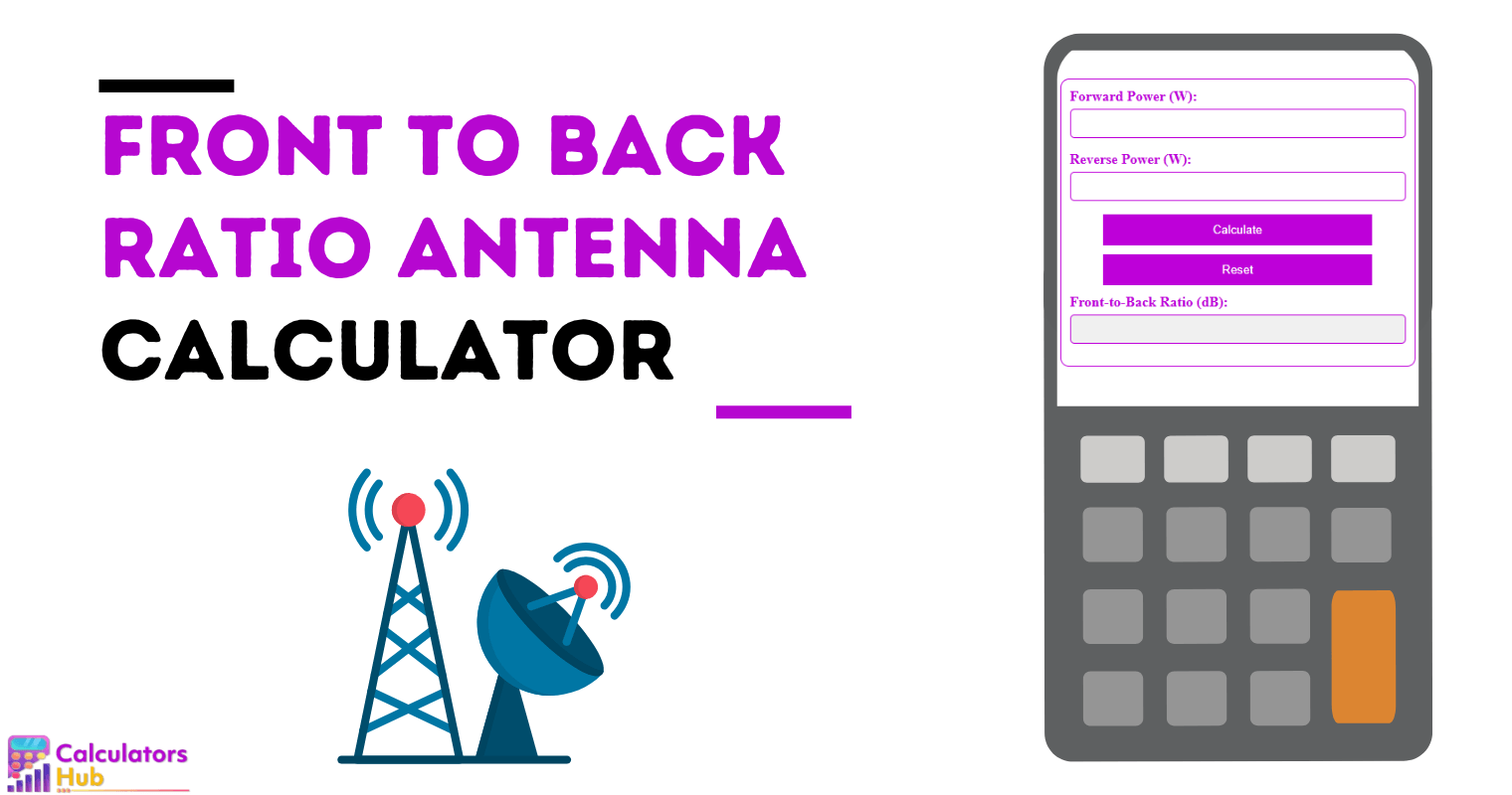 Calculadora de antena con relación de adelante hacia atrás