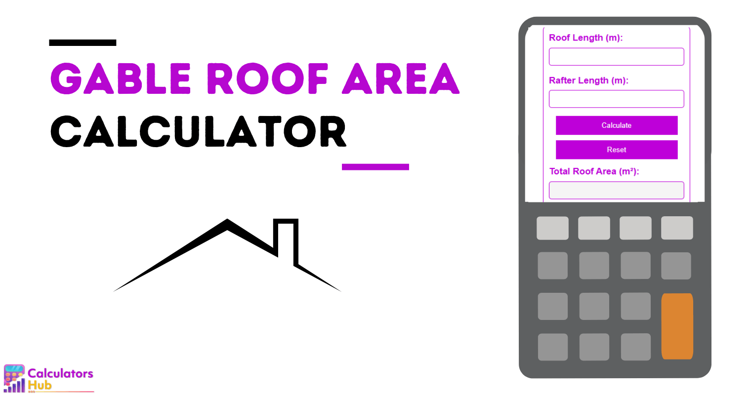 Gable Roof Area Calculator